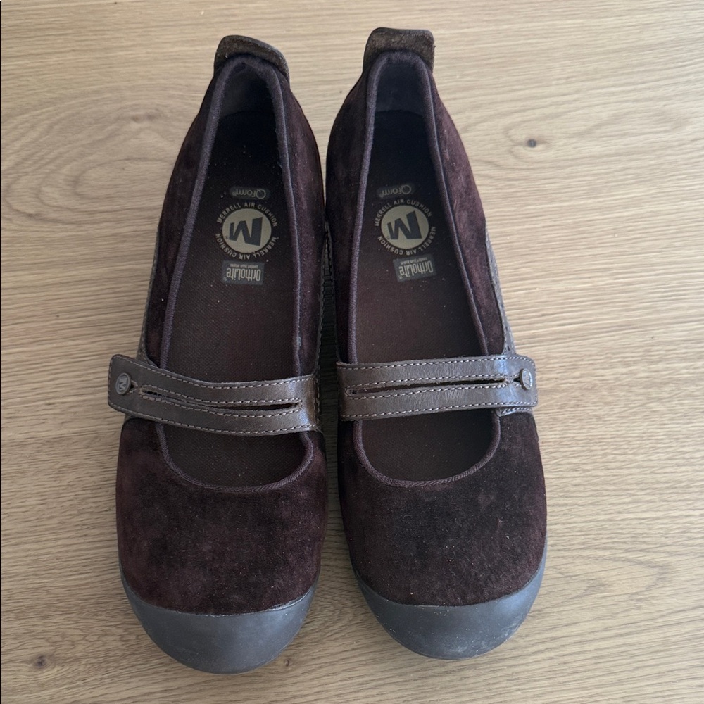 Merrell Dark Brown Suede Flats